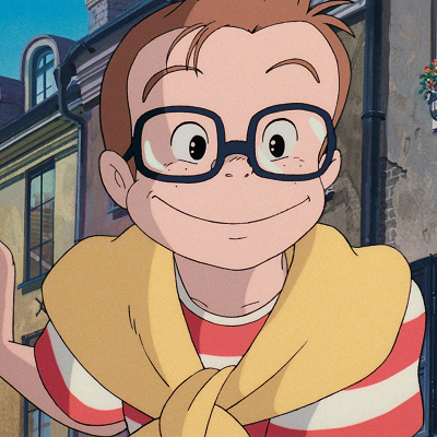 空を飛べる魔女のキキに興味を持つトンボ