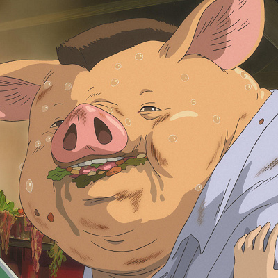 豚の姿に変わり果てた父親