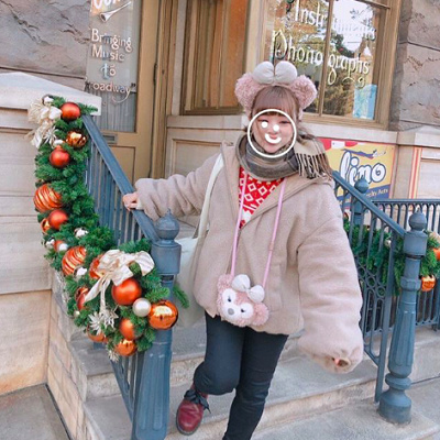 シェリーメイのパスケースを合わせた暖かコーデ