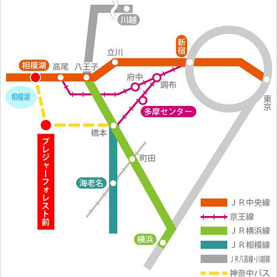 電車でのアクセス