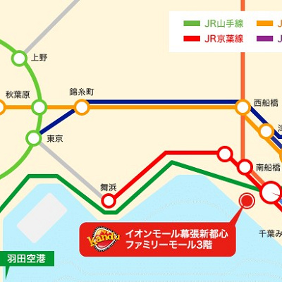 電車でのアクセスマップ