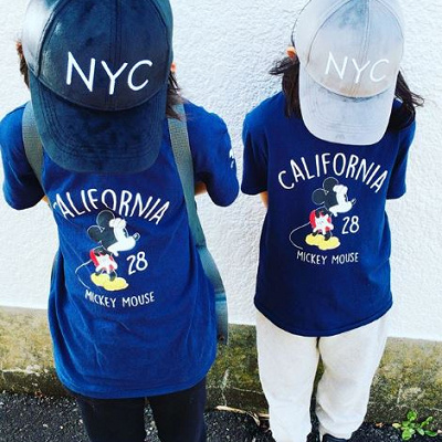 アクティブなミッキーTシャツがかわいい☆