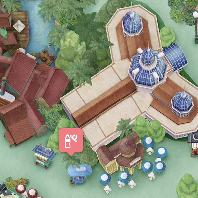 アドベンチャーランドの自動販売機の場所