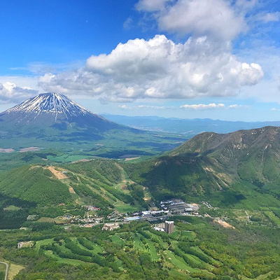 ルスツリゾート上空からの景色