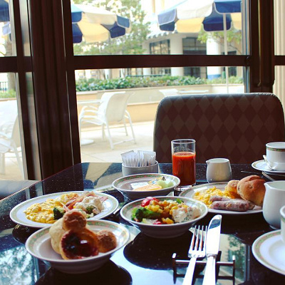 ハイピリオン・ラウンジで食べられる朝食ブッフェの一例