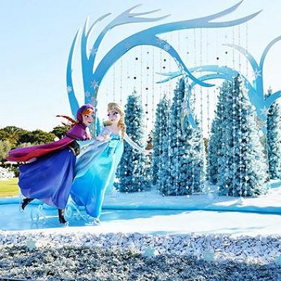 アナとエルサのオブジェが登場☆