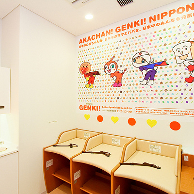 アンパンマンミュージアム神戸のオムツ替え台