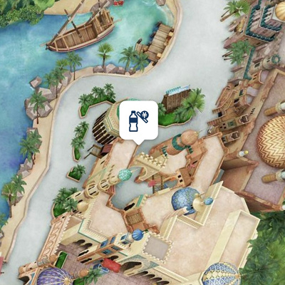 アラビアンコーストの自動販売機の場所