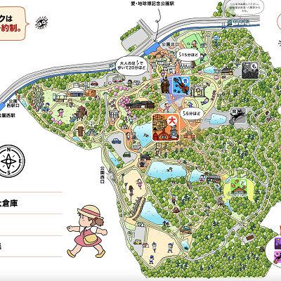 ジブリパークのエリアマップ