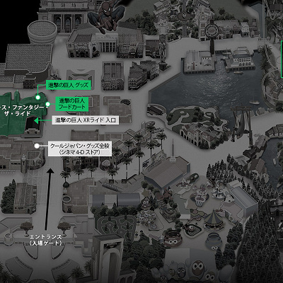 進撃の巨人調査兵団の食堂のマップ