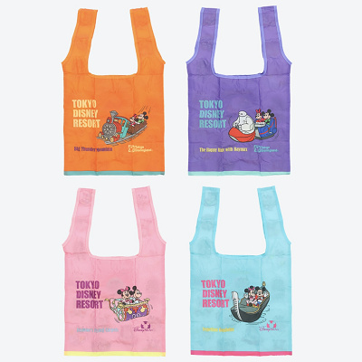 ガチャガチャでゲットできるアトラクションモチーフエコバッグ