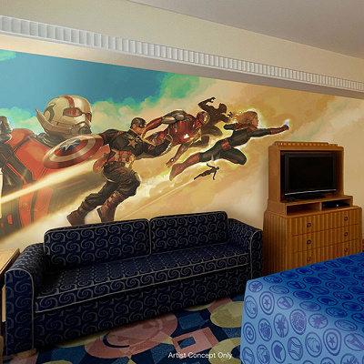 アベンジャーズ×アンバサダーホテル：ミューラルアート（壁画）