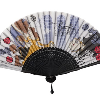 和風デザインの美女と野獣の扇子