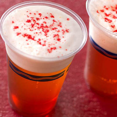 ビアカクテル(クランベリーシロップ)