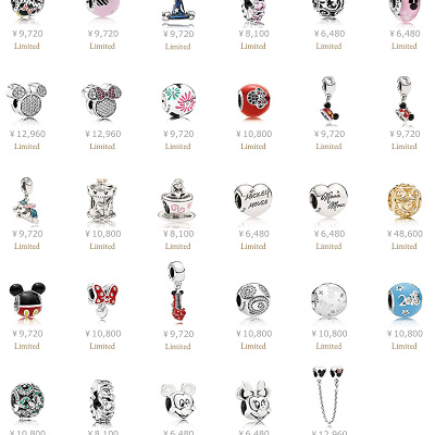 ブレスレットとチャームの値段