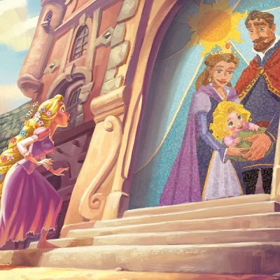 花をつけた三つ編み