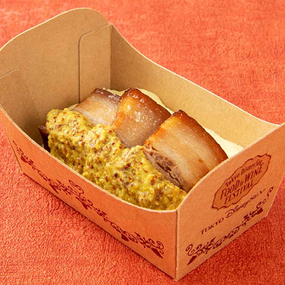 豚角煮のアップルマスタードソース