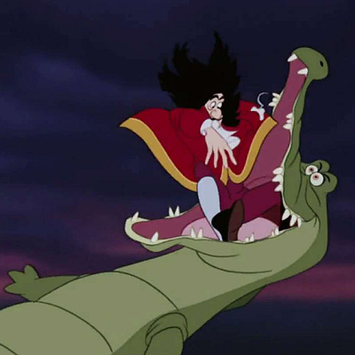 フック船長とチクタクワニ