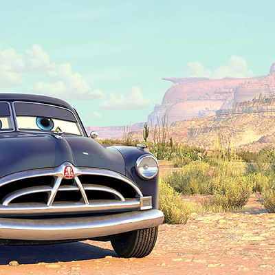 カーズ名言⑤：「All right, if you can drive as good as you can fix a road then you can win this race with your eyes shut.」