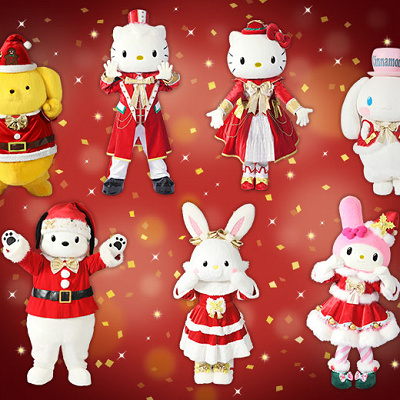 クリスマス衣装のキャラクター
