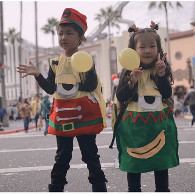 クリスマスミニオンのコスプレ