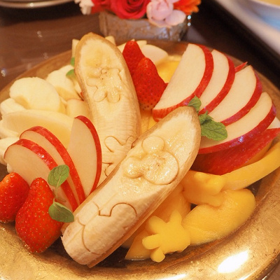 かわいくカットされたフルーツ