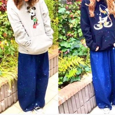 あえてのゆるボトムスを合わせる！