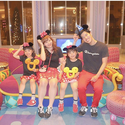 弟子ミッキーカチューシャ×親子おそろいディズニーコーデ