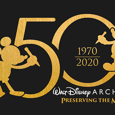 ディズニーアーカイブス50周年のロゴ