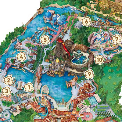 【ディズニーシー】ポップコーンワゴンMAP