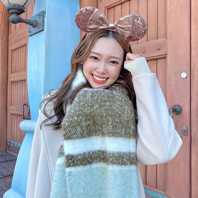 ディズニー冬服マフラーコーデ