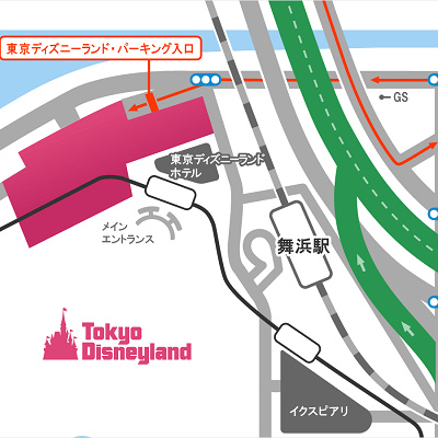 ディズニーランド駐車場の地図