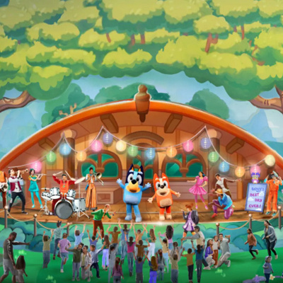 カリフォルニア・アナハイムディズニーランドリゾートのショー：ブルーイのベスト・デイ・エバー！