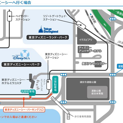 ディズニーシー駐車場の地図| キャステル | CASTEL ディズニー情報