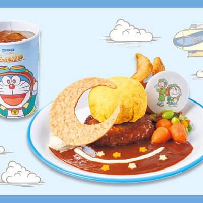 ドラえもん＆のび太　憧れのユートピアプレートセット～ハンバーグ＆オムライス～