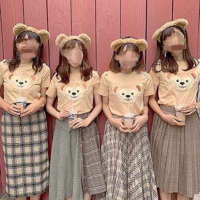 ダッフィーTシャツ×ダッフィーカチューシャ