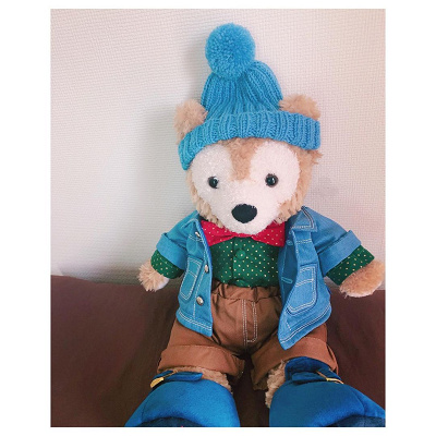 ダッフィー：冬系ニット帽ファッション