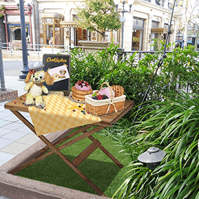 ダッフィーのフォトスポット（クッキー・アン新スポット）