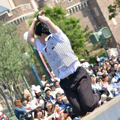 イースターパレードレクチャー中。ジャンプ！！