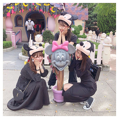ディズニーミッキーファンキャップ黒 渋かっ