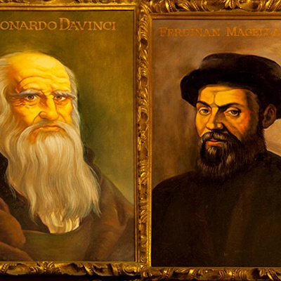 創設期メンバーのレオナルド・ダ・ヴィンチ（左）とフェルディナンド・マゼラン（右）