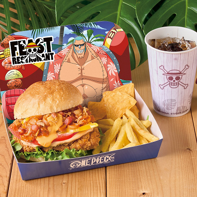 フランキーのケイジャン・フライドチキンバーガーセット