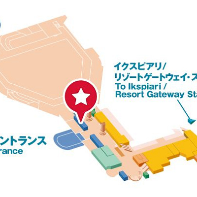 フロントデスクの地図