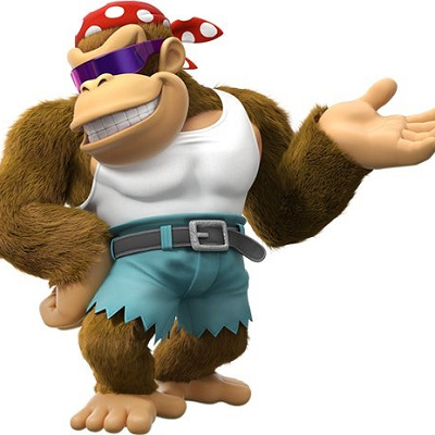 パワフルで陽気なサーファーのファンキーコング