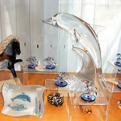 ガラスの置き物