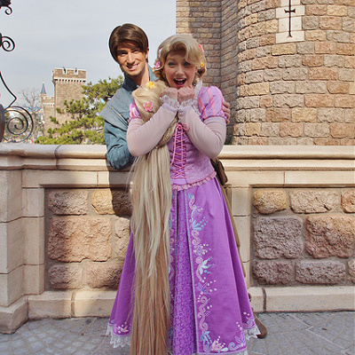 グリーティングのラプンツェルとフリン