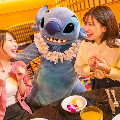 スティッチとのグリーティング