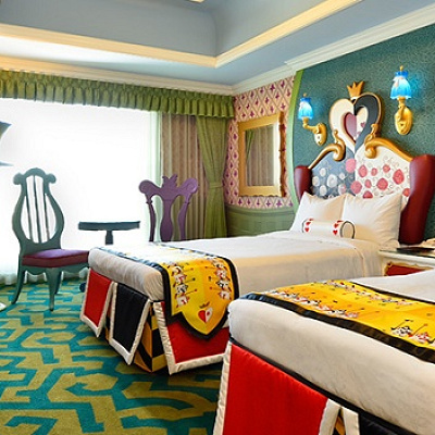 ディズニーキャラクターがモチーフの客室がある