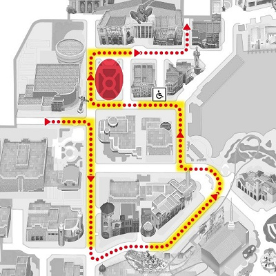 USJパレードルートの案内図
