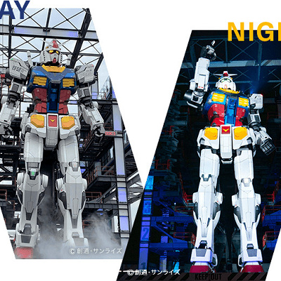 ガンダムドックの昼と夜の姿